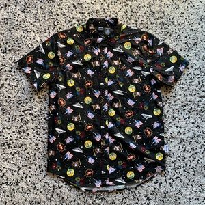 Disney Parks Magic Kingdom Shirt Our Universe Short Sleeve Button Up Men’s Small